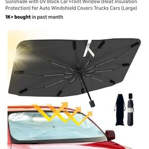 Black Car Windshield Sunshade